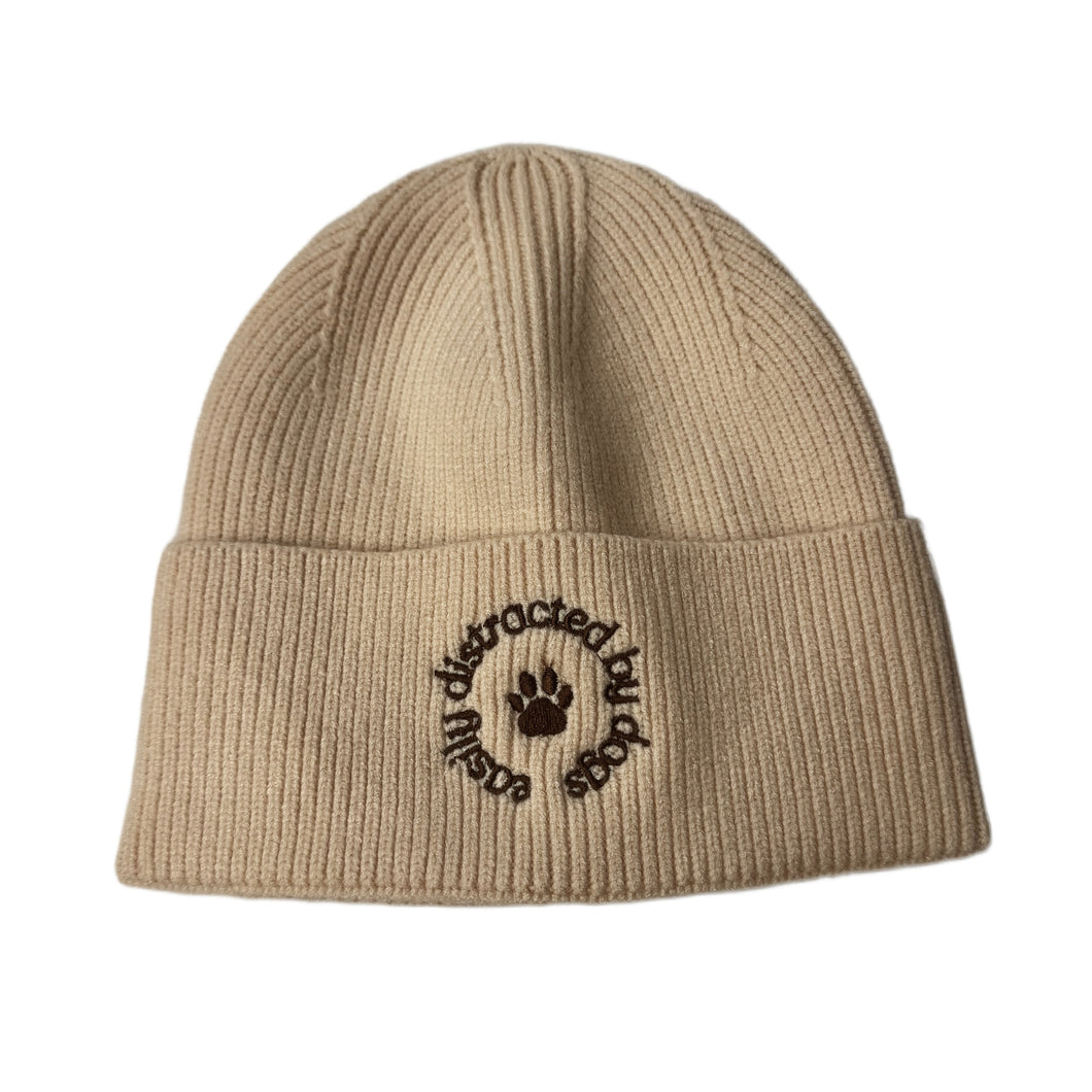 EASILY DISTRACTED BY DOGS - Mütze beige